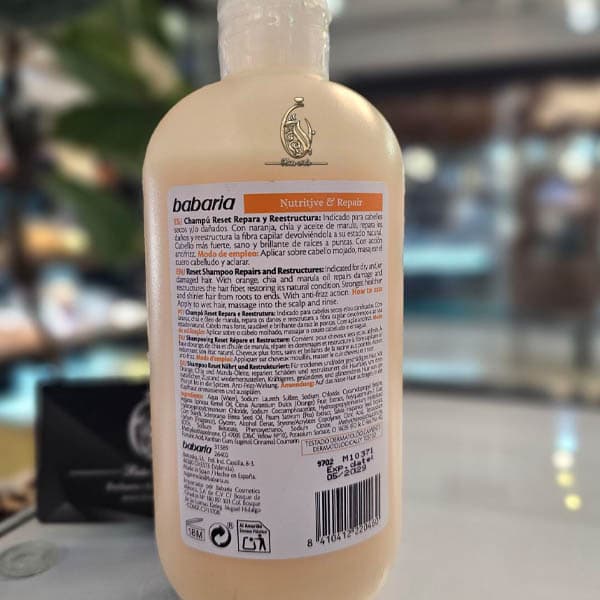 شامپو مغذی و ترمیم کننده مو باباریا 3